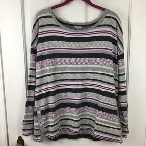 Talbots Striped Long Sleeve Top 100% cotton